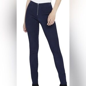 ALICE + OLIVIA | Lamb Leather Skinny Leg Stretchy Mid-Rise Pants